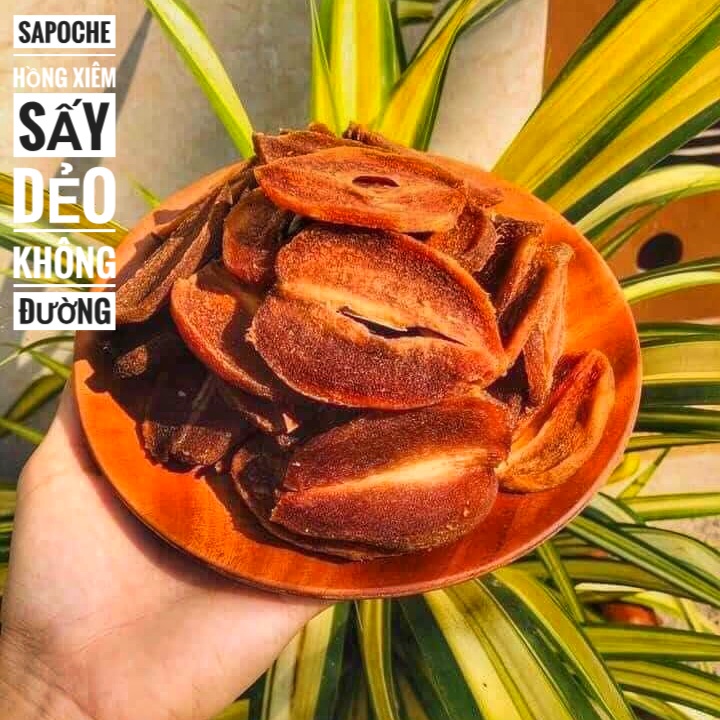 Sapoche Hồng Xiêm Sấy Dẻo Không Đường Lon 500Gram & Lon 300Gram