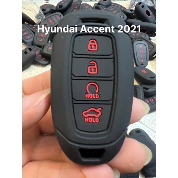 Ốp Bảo Vệ Chìa Khóa Xe Hyundai Accent 2021 - 2022  Bằng Silicone Cao Cấp