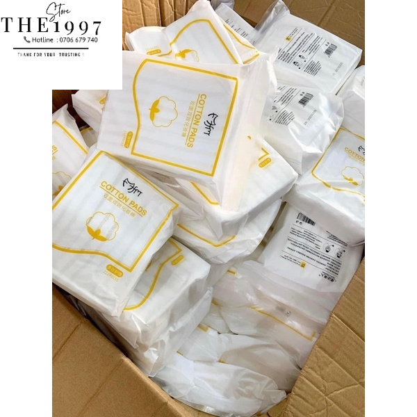Túi 222 Miếng Bông Tẩy Trang 3 Lớp Cotton Pads Siêu Mịn_1997Store