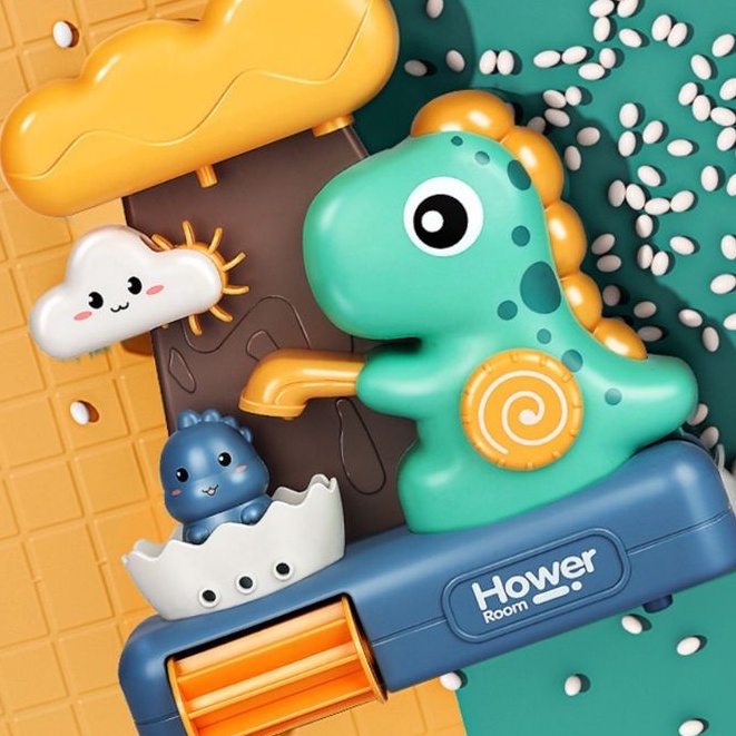 Đồ chơi khủng long nhà tắm thiết kế thác nước tự động đáng yêu cho bé trai bé gái - Mây Kids