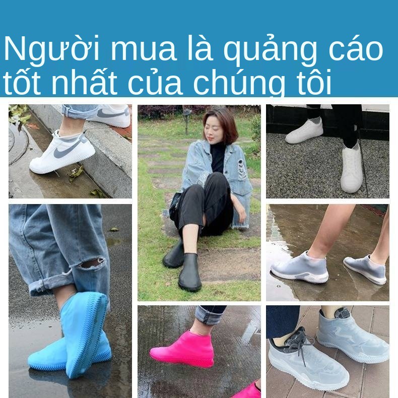 túi bảo quản quà tặng】 Giày đi mưa chống trơn và mài mòn, dày dặn, tuyết thấm nước, những ngày tuyết, bao đựng