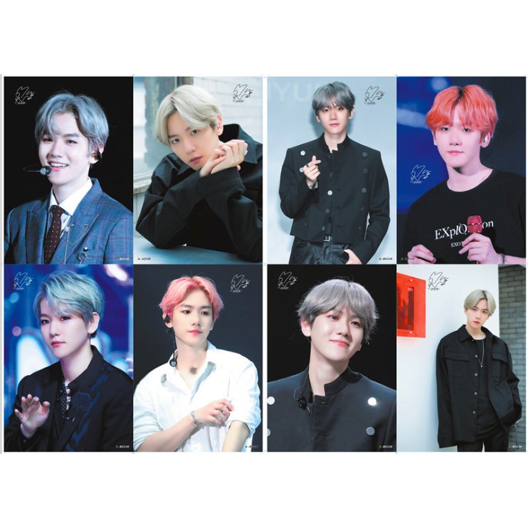 Poster EXO chanyeol sehun baekhyun 8 tấm Khổ lớn A3