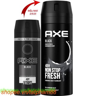 Xịt Khử Mùi 150Ml Axe Non Stop Black, tatpham88 Chất Lượng Tạo Nên Niềm Tin.