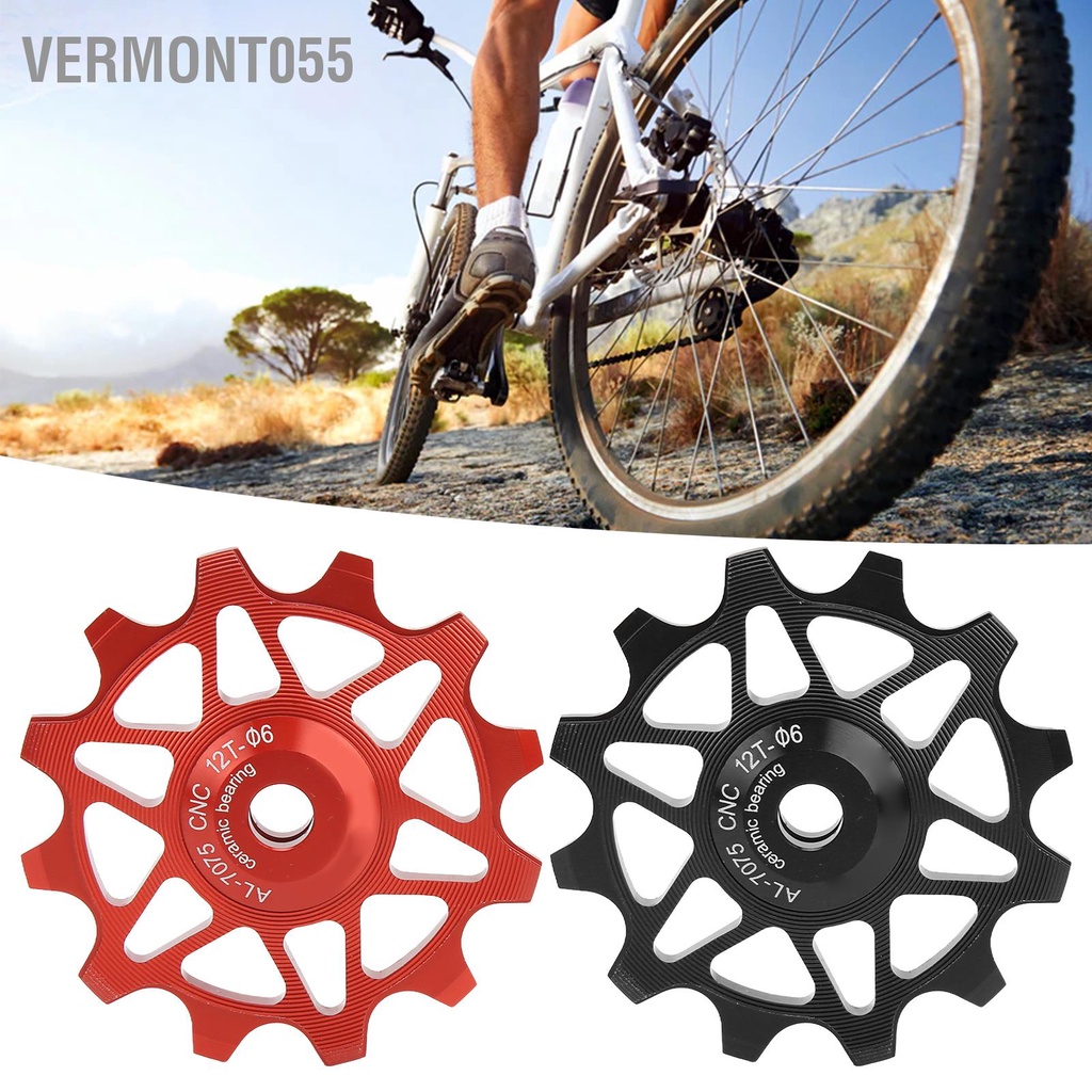 Vermont055 MEROCA Ròng rọc phía sau Derailleur 12T Hợp kim nhôm niêm phong Bánh xe Jockey cho Xe đạp leo núi