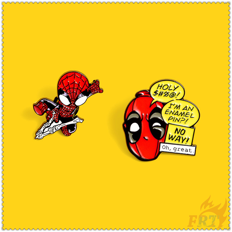 Ghim cài áo hình siêu anh hùng Deadpool/ Spider Man ngộ nghĩnh