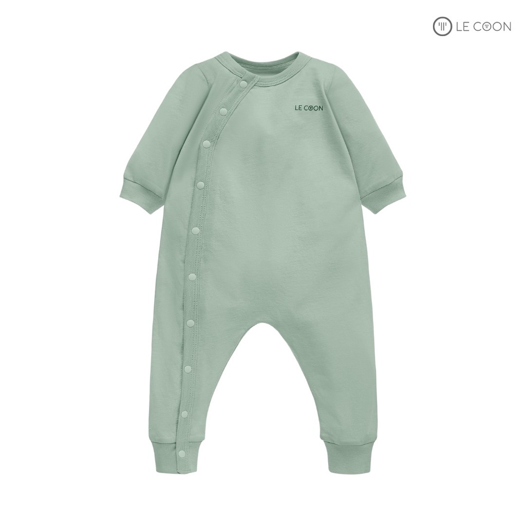 Le Coon - Bodysuit dài cúc bấm vạt chéo cho bé trai bé gái LC0879