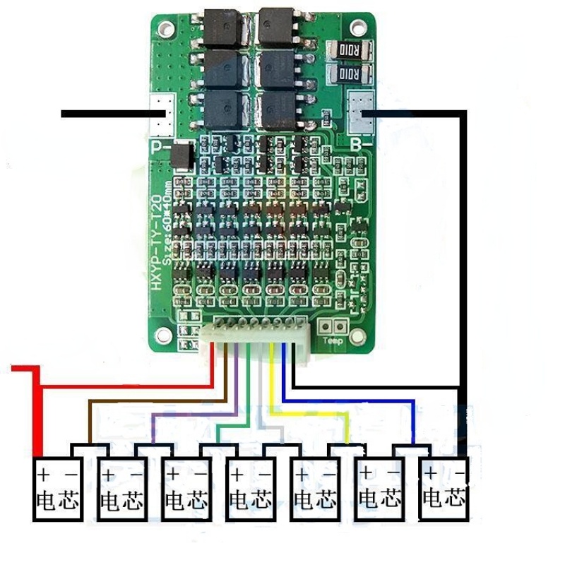 Bảng Mạch Bảo Vệ Pin Lithium 18650 Li-Ion 7S 29.4V 15A BMS Chuyên Dụng