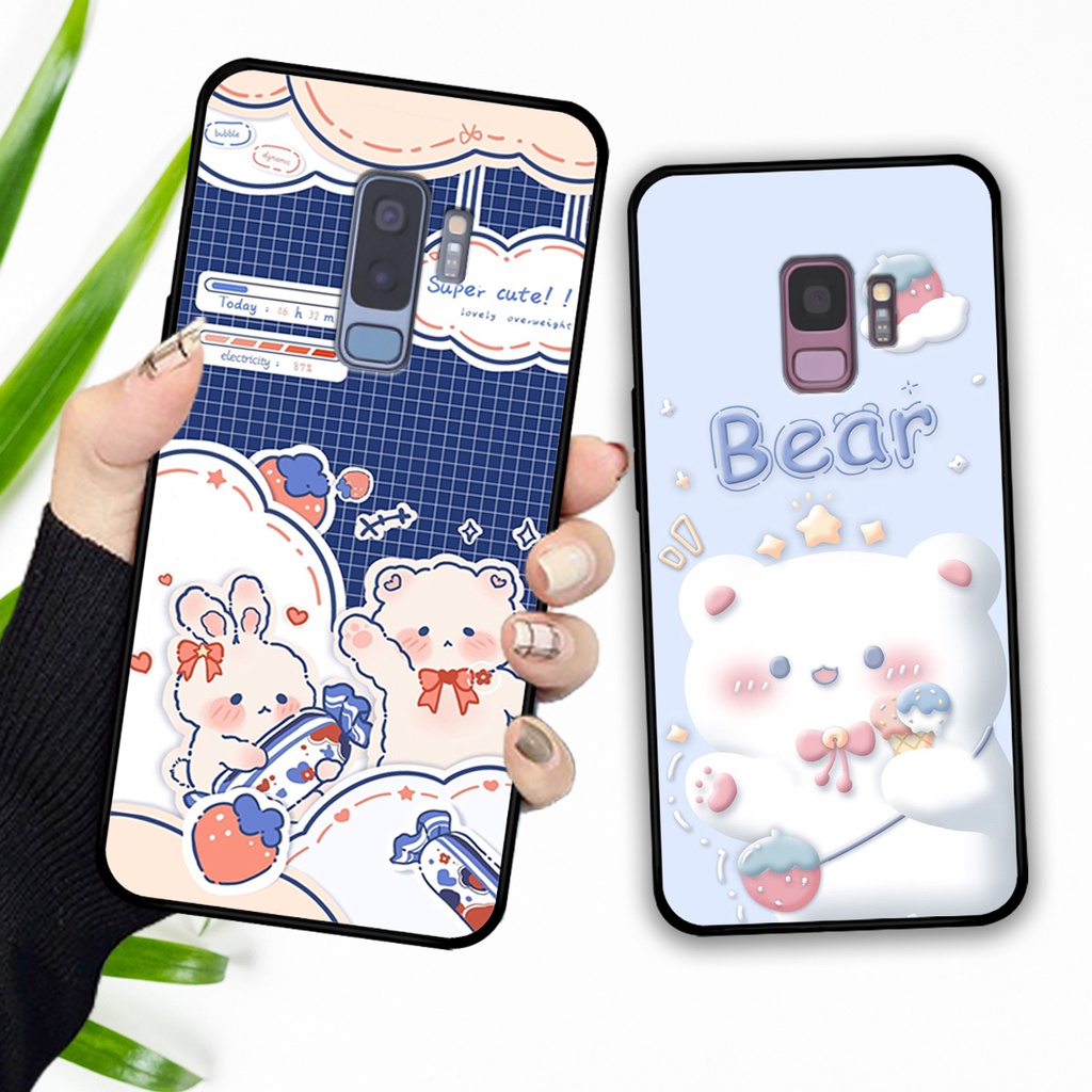 Ốp lưng Samsung S9 - S9 Plus - S9+ in hình caro gấu thỏ dễ thương