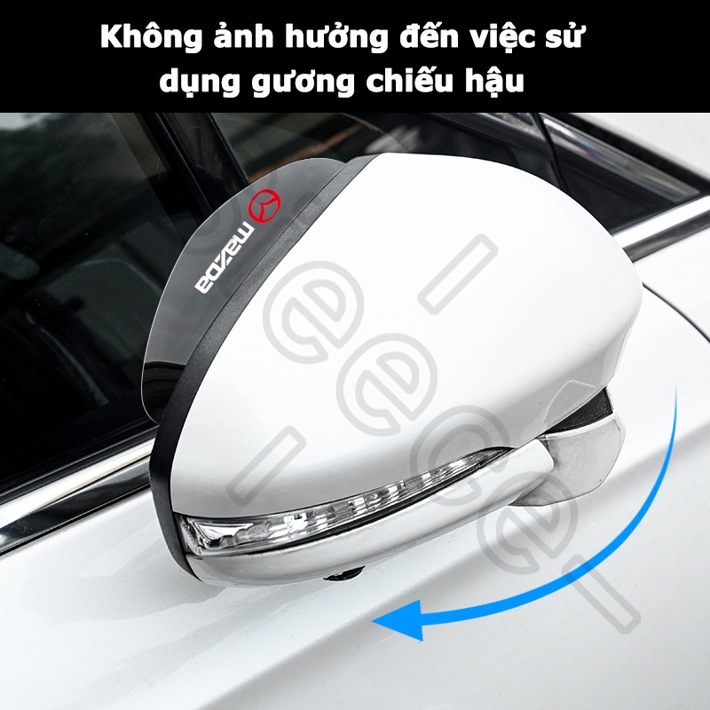 Sieece Tấm Che Mưa Gương Chiếu Hậu Ô Tô MiếNg DáN GưƠNg ChiếU HậU Vè Che Mưa Gương Chiếu Hậu Trang Trí Ô Tô Cho Mazda 3 5 CX7 MX5 6 Wagon CX5 2 RX7 CX30 CX-3 CX8 CX3 Atenza BT50 323 Axela CX9 RX8