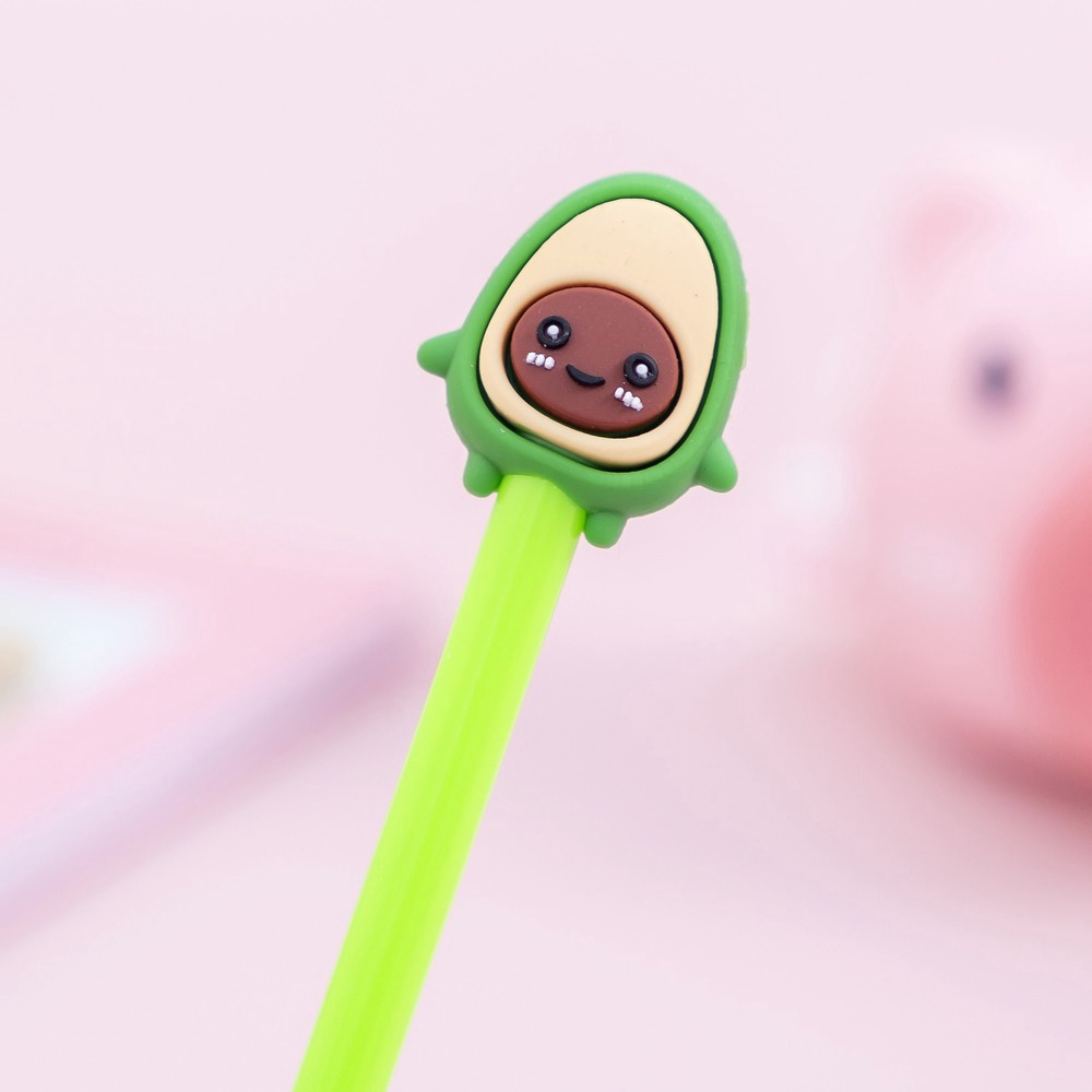 Bút Bi Ngòi 0.5mm Hình Trái Bơ Hoạt Hình Sáng Tạo