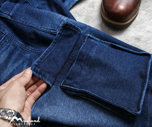 Quần short jean túi hộp