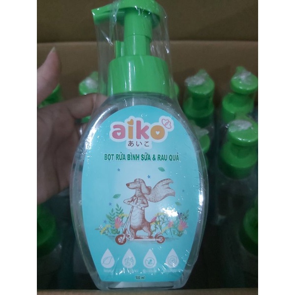 Bọt rửa bình sữa và rau quả Aiko 500ml