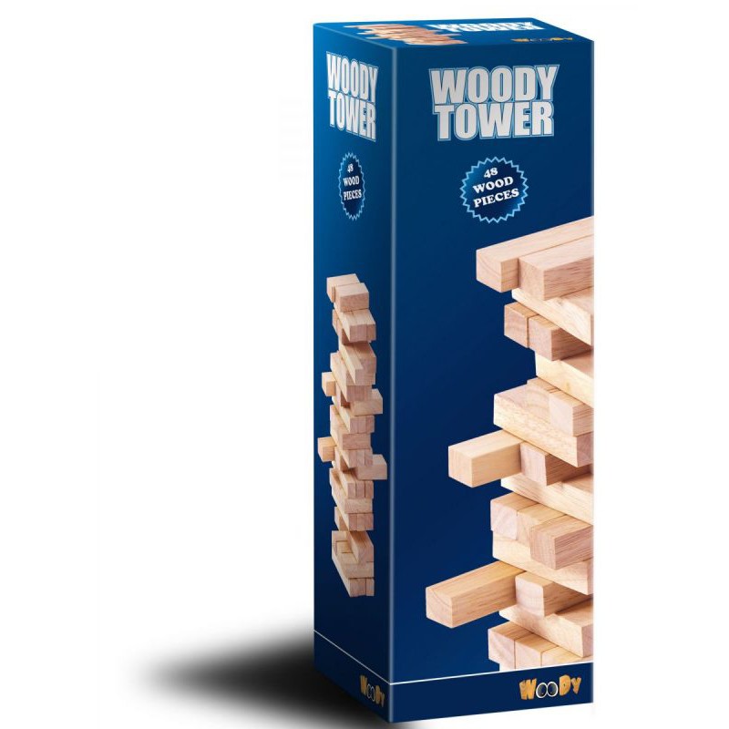 ĐỒ CHƠI RÚT GỖ 48 THANH CAO CẤP WOODY TOWER - Mã sản phẩm: 0012