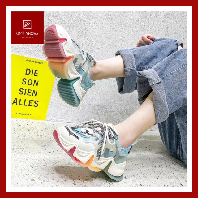 [DÂY KÉP+CÓ SẴN] Giày thể thao Ulzzang mã 881 HOT 2021 mới độn đế cao lượn sóng viền rèm nhẹ 3 màu cá tính hot 2020 | BigBuy360 - bigbuy360.vn