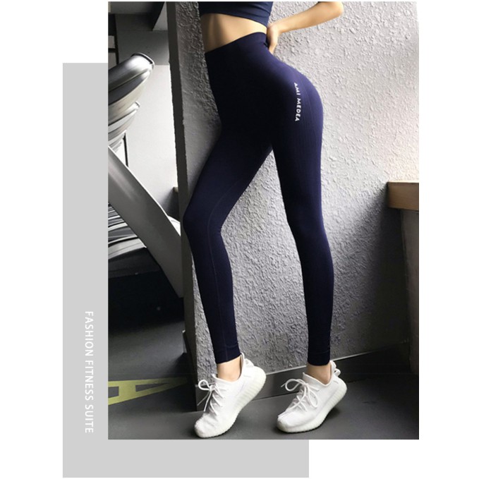 Quần Legging Tập Yoga Tập Gym Thể Thao Co Giãn, Nâng Mông, Lưng Cao - Hàng Chính Hãng miDoctor - Màu Đen Gợi Cảm