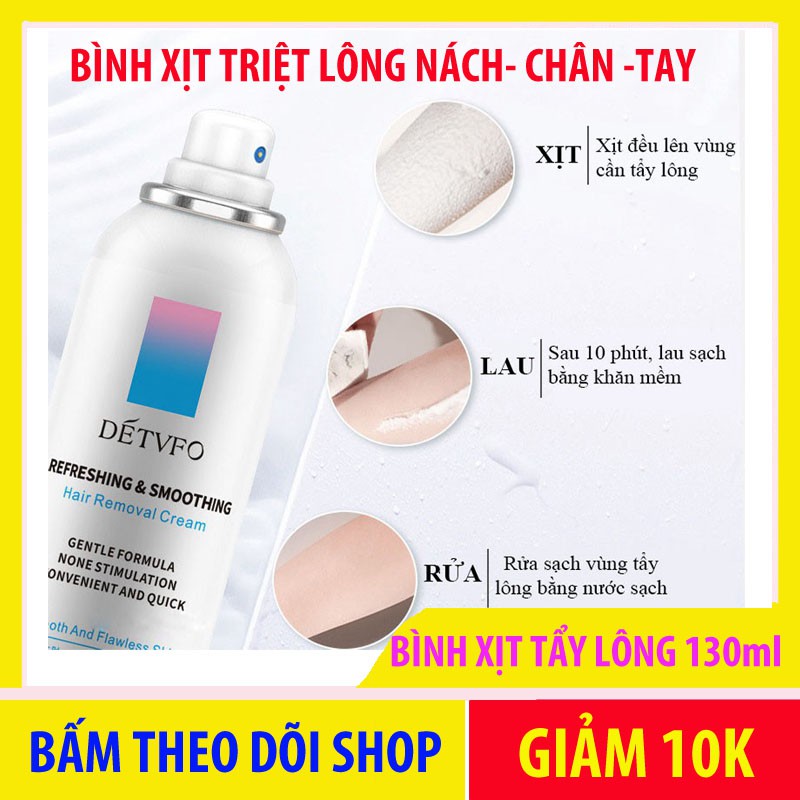 Kem Tẩy Lông Dạng Xịt Dịu Nhẹ Không Đau, chai xịt tẩy triệt lông nách, chân, tay, kem tẩy xịt nhẹ hàng hót akj