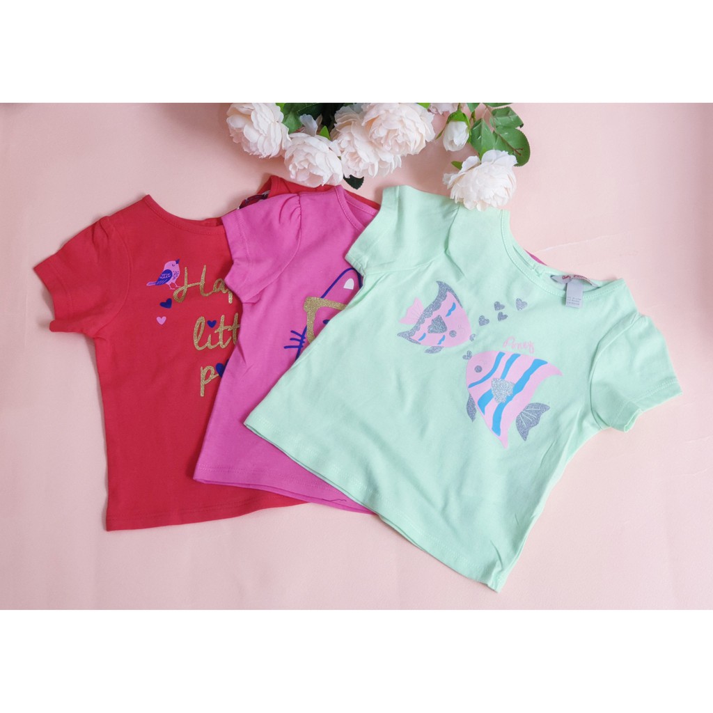 Ao thun hàng Việt Nam xuất khẩu của hãng Poney cho bé gái từ 6 tháng đến 16 tuổi