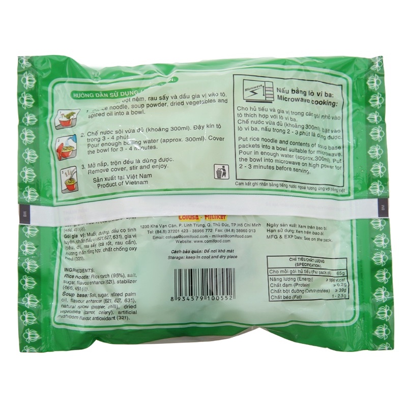 Hủ tiếu Miliket Chay gói 65g | BigBuy360 - bigbuy360.vn