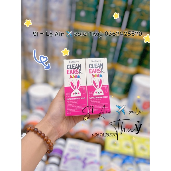 (Date 2024) Xịt tan ráy tai cho trẻ Clean Ears Kids