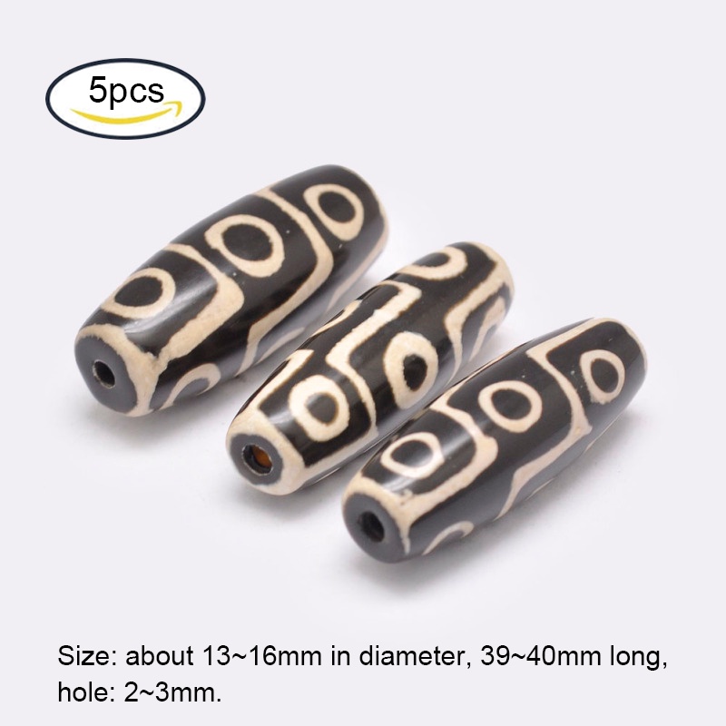 Bộ 5-10 Hạt Xâu Chuỗi 3 Mắt 13x11mm Lỗ 1.2~2mm Phong Cách Tây Tạng