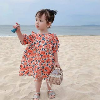 Váy tay bồng tiểu thư cho bé yêu 🍓