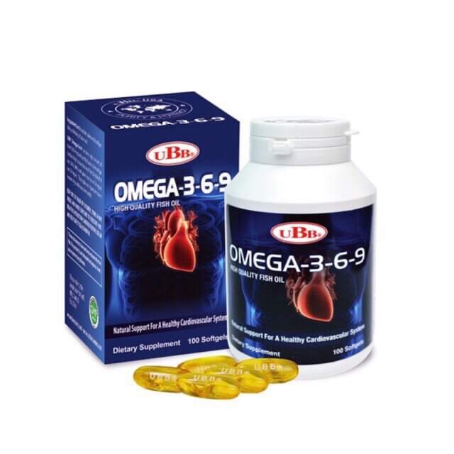 Omega 3,6,9 UBB - bổ mắt , bổ não , giảm cholesterol ...(hàng chính hãng USA)