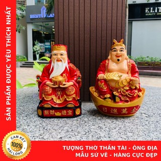 Tượng Thờ Ông Địa Thần Tài - Mẫu Sứ Vẽ - Hàng Cực Đẹp - Cửa Hàng Vàng Mã Chú Sa Di Hoan Hỉ
