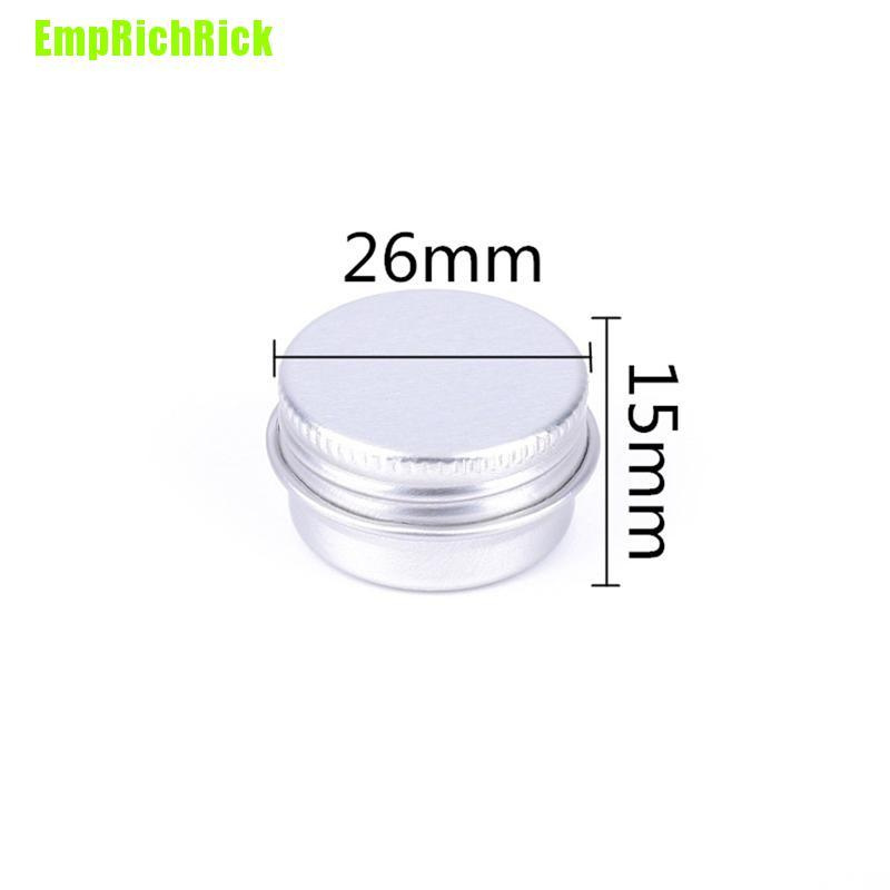 (Hàng Mới Về) Set 10 Hộp Nhôm 5ml Đựng Kem Dưỡng Móng Tay / Nến / Mỹ Phẩm Tiện Dụng