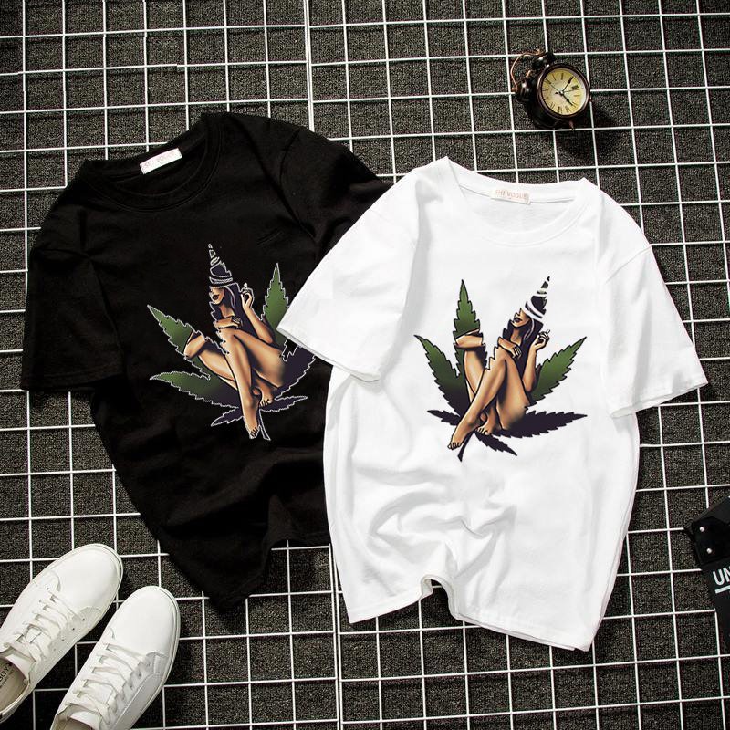 Áo thun unisex form rộng phong cách cá tính vải dày mịn 2019T1433