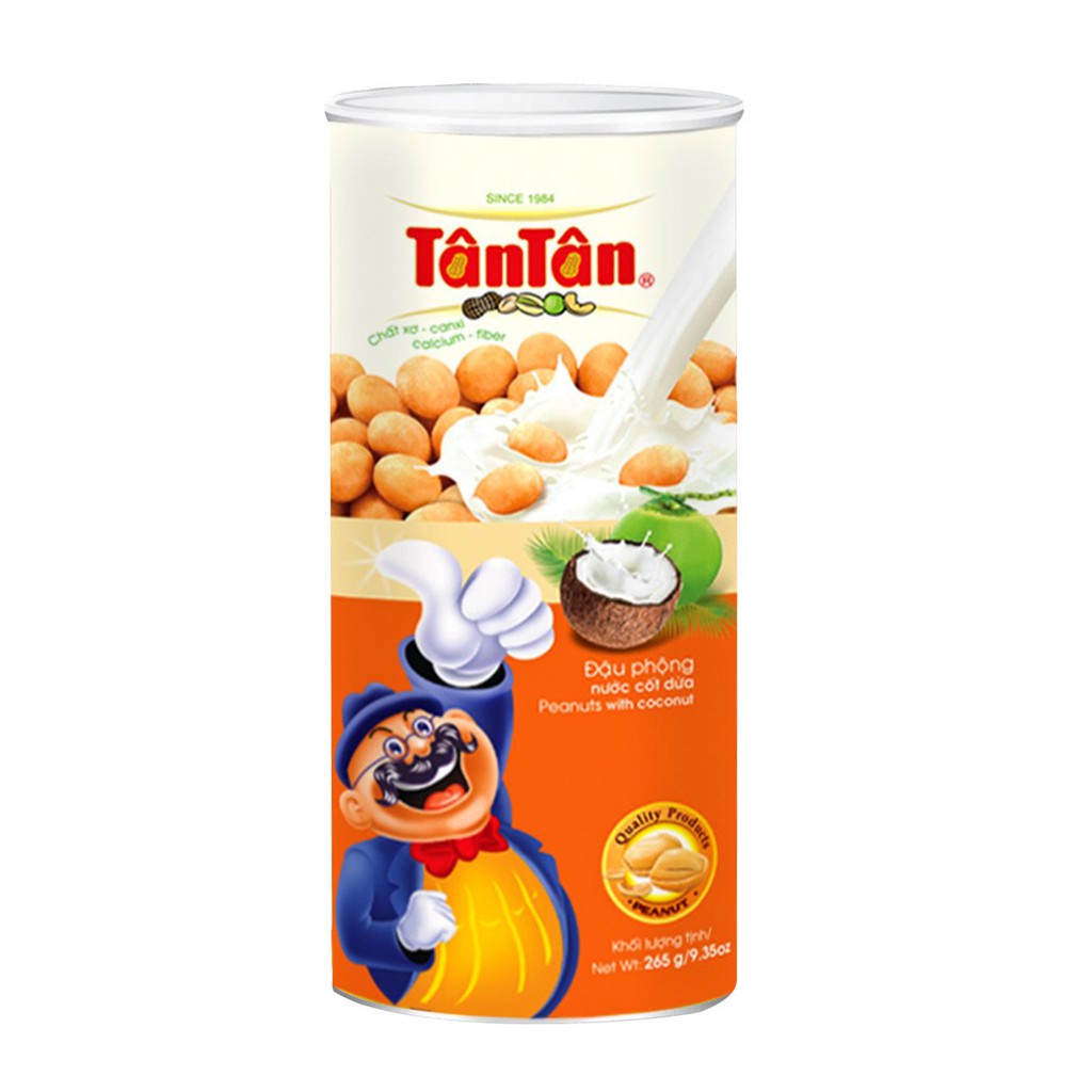 Đậu phộng nước cốt dừa Tân Tân lon 265g