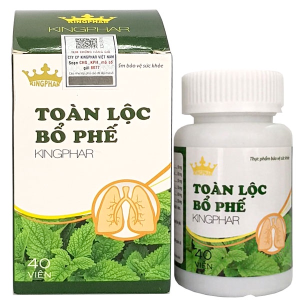 Toàn lộc bổ phế Kingphar - Giúp bổ phế, giảm ho do gió, cảm lạnh, ho lâu ngày (40 viên)