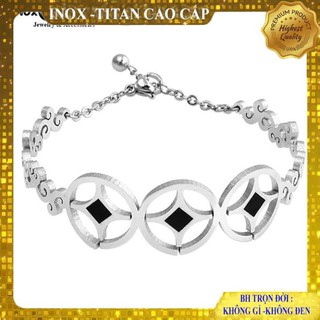 [ CAO CẤP] VÒNG TAY NỮ INOX 3 VÒNG TRÒN LT255