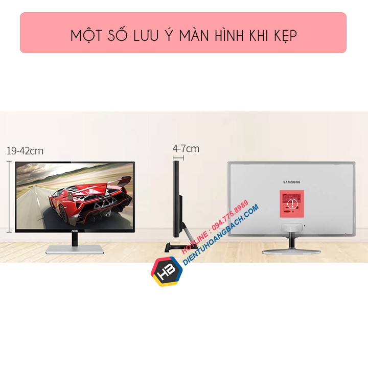 Bộ Kẹp Màn Hình XL101 - Dành Cho Màn Hình Máy Tính - Không Có Lỗ Ốc Treo Vesa 17 - 27 Inch [ Ưu Việt hơn NB FP1 ]