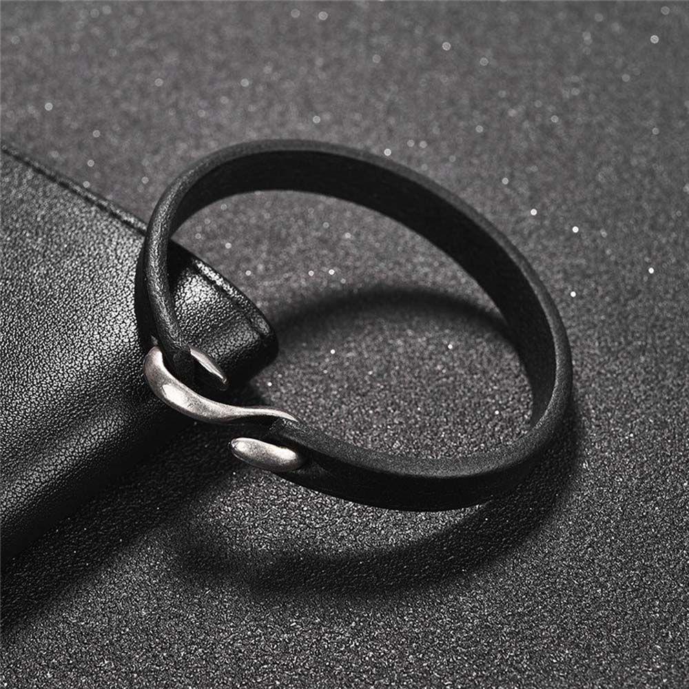 FORBETTER Vòng Tay Đơn Giản Màu Nâu / Đen 20cm / 21.5cm Phong Cách Cổ Điển Thời Trang Cho Nam Và Nữ