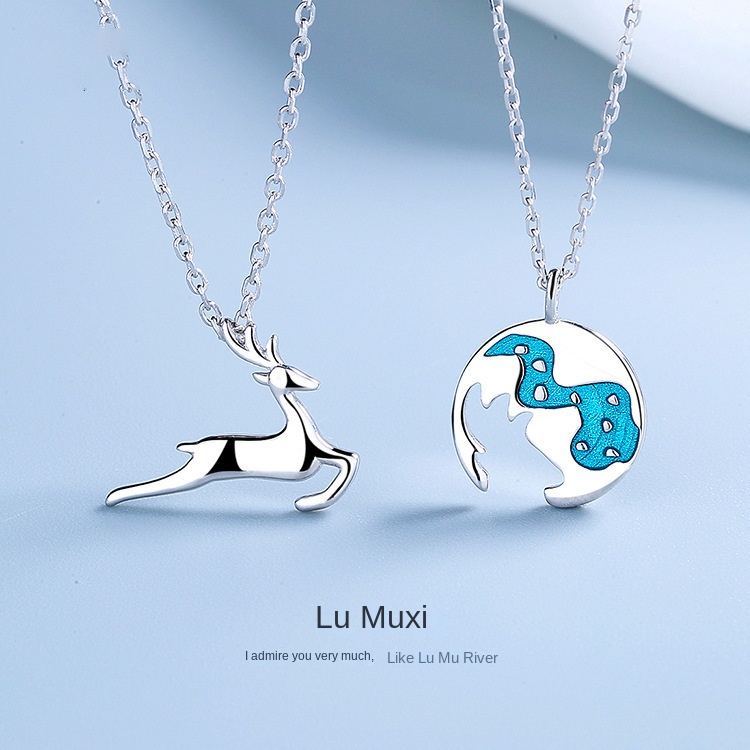 Vòng cổ Mặt Hình Hươu Thời Trang Cho Cặp Đôi