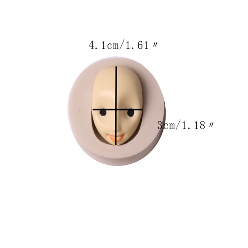 1 Đất Sét Polymer Silicone Hình Mặt Em Bé / Sô Cô La /
