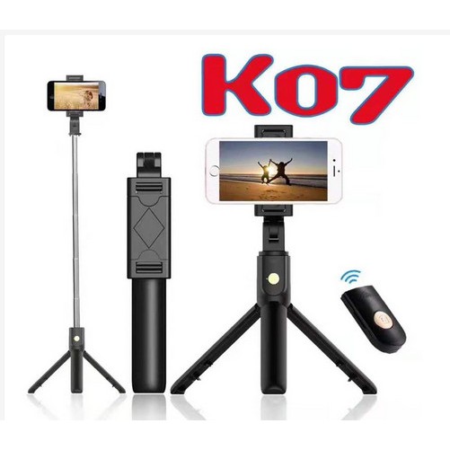 Gậy chụp hình kiêm Tripod 3 chân + Nút bluetooth K07 chính hãng