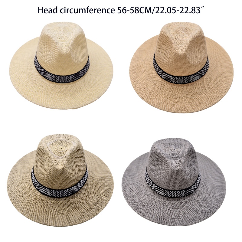 Mũ Cói Cao Bồi Phối Lưới Che Nắng Chống Gió Có Dây Đeo Cho Nam Và Nữ Hoạt Động Ngoài Trời