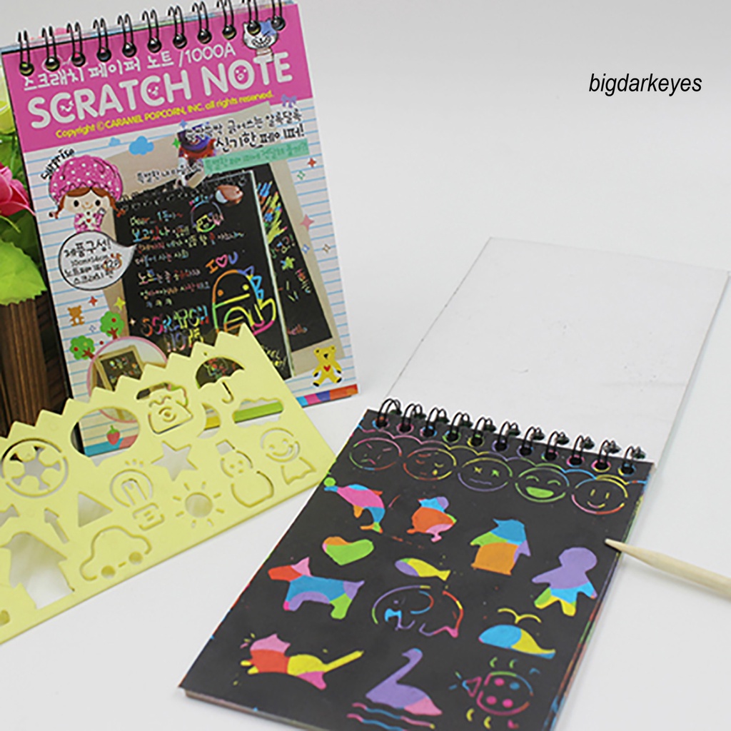 Sổ Tay Vẽ Tranh Cạo Nhiều Màu Sắc Dễ Thương Cho Bé