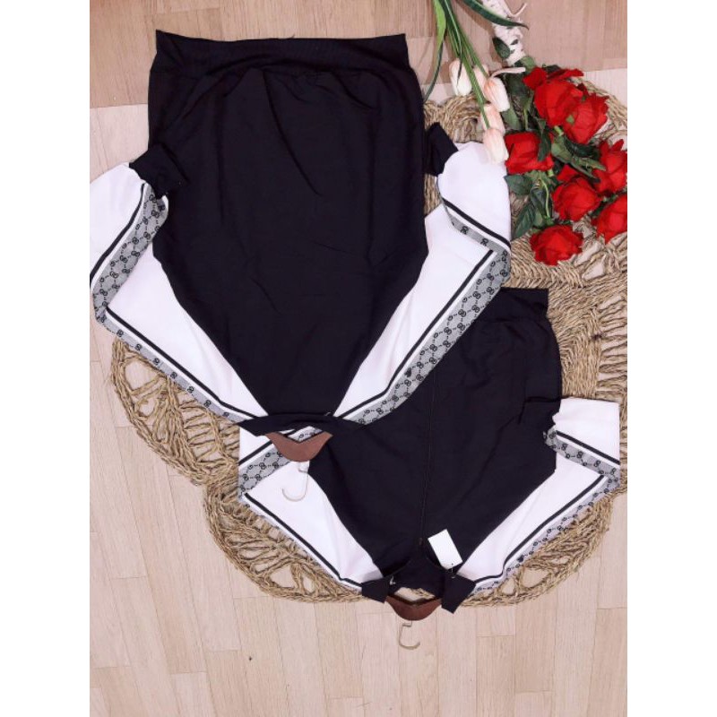 Áo khoác zaclang phối tay hoạ tiết | BigBuy360 - bigbuy360.vn