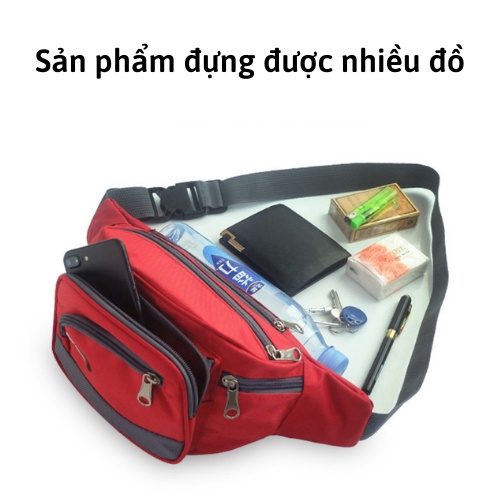 Túi Đeo Hông Đeo Chéo Nhiều Ngăn, Túi Đeo Bụng Bao Tử Sport Vstar Cao Cấp Chống Nước