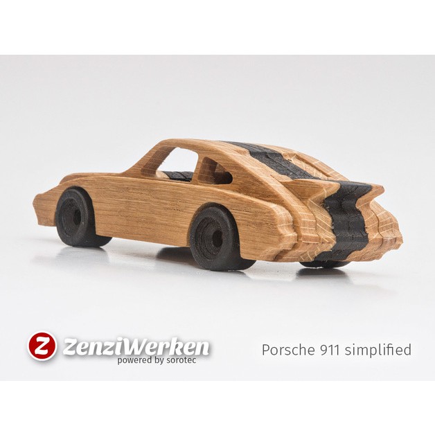 Xe mô hình bằng gỗ Porsche 911