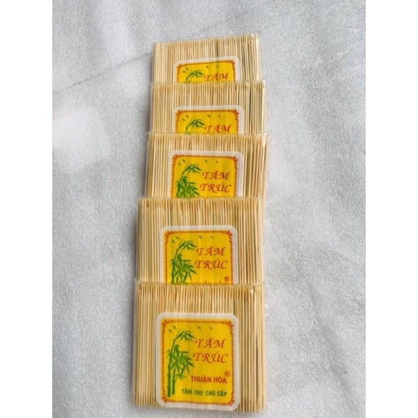 🦷Lốc 10 Bịch Tăm Xỉa Răng Nhỏ, Được làm từ Tre lớp Nhoài nên rất Chắc