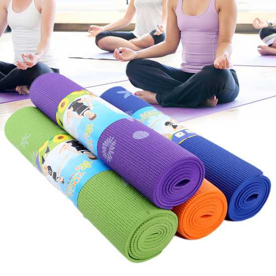 Thảm tập yoga TPE 2 lớp 6mm cao cấp (Tặng túi+Đèn USB+Dây buộc)