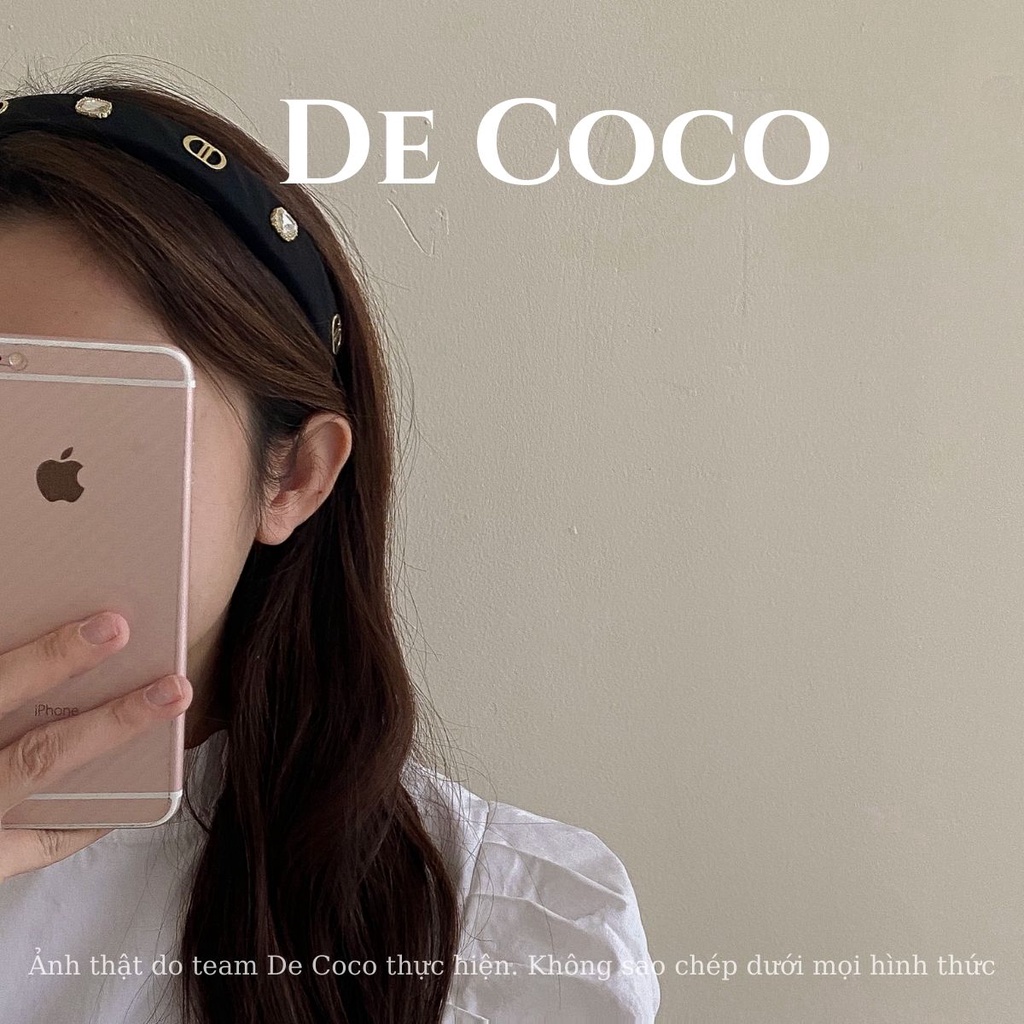 Bờm tóc đính đá Hàn quốc, băng đô charm sang chảnh Hebe De Coco