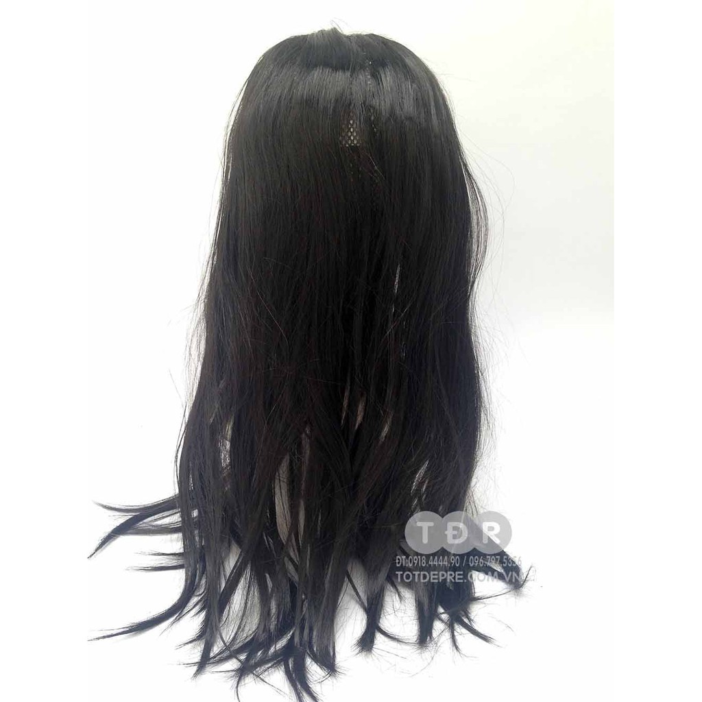 Đồ chơi trung thu Halloween Tóc Giả Hóa Trang kiểu thẳng dài màu bạch kim hoặc vảy line trắng