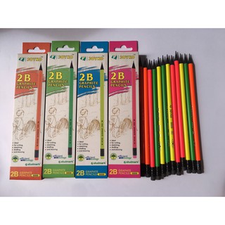Bút chì 2B Joyko 9999 - 4 màu dạ quang