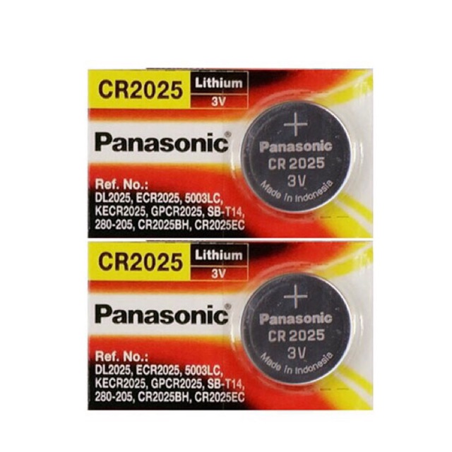 2 Viên Pin CR2025 Panasonic Lithium 3V Made in Indonesia