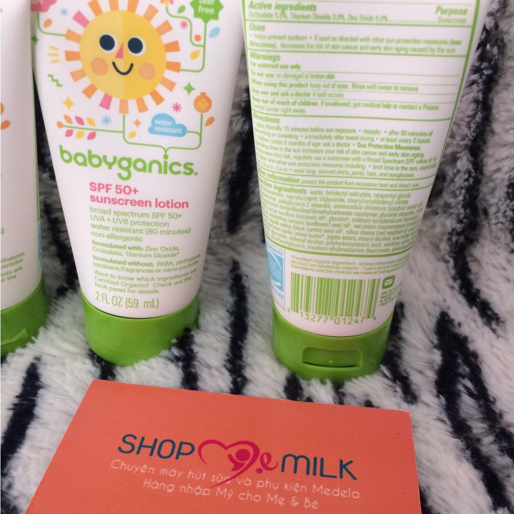 Kem chống nắng Babyganics SPF50+ cho bé