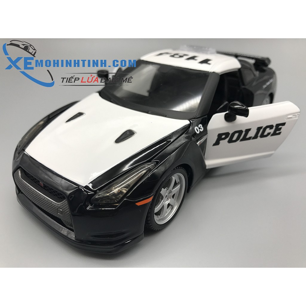 Xe Mô Hình Nissan Gt-R(R35) Police 2009 1:24 Maisto (Trắng)